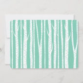 Mint White Birch Trees baby shower Kaart (Achterkant)