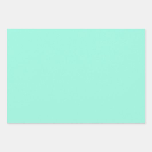 Mint & White Floral Lattice Pattern Inpakpapier Vel (Voorkant 2)