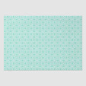 Mint & White Floral Lattice Pattern Tissuepapier (Voorkant)