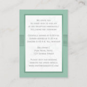 Mint, White Floral Reception Enclosure Kaart (Achterkant)