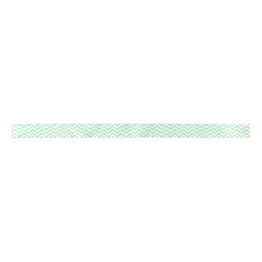 Mint White Large Chevron ZigZag Pattern Lint (Voorkant)
