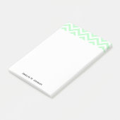 Mint White Large Chevron ZigZag Pattern Post-it® Notes (Schuin)