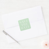 Mint & White Modern Type OPSLAGDATUM Sticker (Envelop)