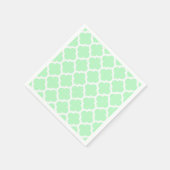 Mint White Moroccan Quatrefoil Pattern #5 Servetten (Hoek)