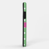 Mint & White Polka Dots Ribbon  Case-Mate iPhone Case (Achterkant/rechts)