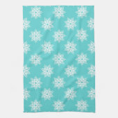 Mint White Snowflake Pattern Theedoek (Verticaal)