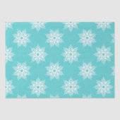 Mint White Snowflake Pattern Tissuepapier (Voorkant)