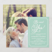 Mint & White Whimsical Engagement Party - Uitnodig Kaart (Voorkant / Achterkant)