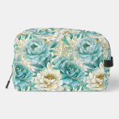 Mint Witte Bloemen Toilettasje (Achterkant)