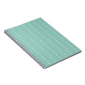 Mint & witte pijlen Modern Boho Pattern Notitieboe Notitieboek (Rechterzijde)