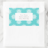 Mint witte sneeuwvlok patroon labels (Tas)