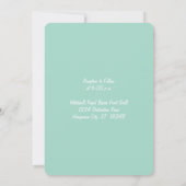 Mint Your Photo Wedding Invitations Kaart (Achterkant)