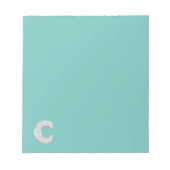 Mint zilveren letter C Notitieblok (Voorkant)