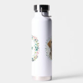 Mintegroene Labrador | Aangepaste naam & foto Waterfles (Links)