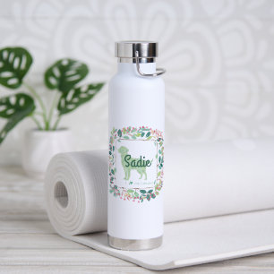 Mintegroene Labrador Aangepaste naam & foto Waterfles