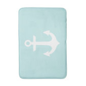 Mintgroen ankerpatroon badmat (Voorkant Verticaal)