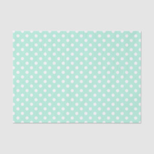 mintgroen en wit polka dots tissue papier