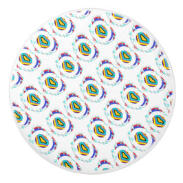 MINTGROENE DECORATIEPATRONEN KERAMISCHE KNOP