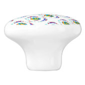 MINTGROENE DECORATIEPATRONEN KERAMISCHE KNOP (Zijkant)