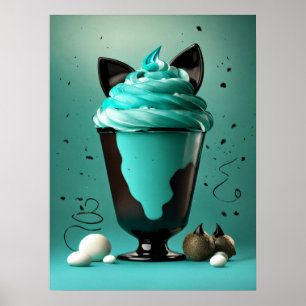 Mintgroene IJscrème Delight Muur Kunstprint – Aest Poster