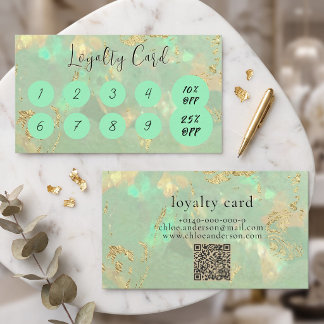 Mintgroene Opal Loyalty Card