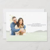 Mintgroene waterverf save-the-date kaart (Achterkant)