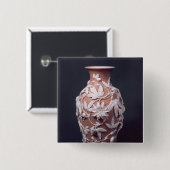 Minton Parian Ware vase, 1894 Vierkante Button 5,1 Cm (Voorkant /achterkant)