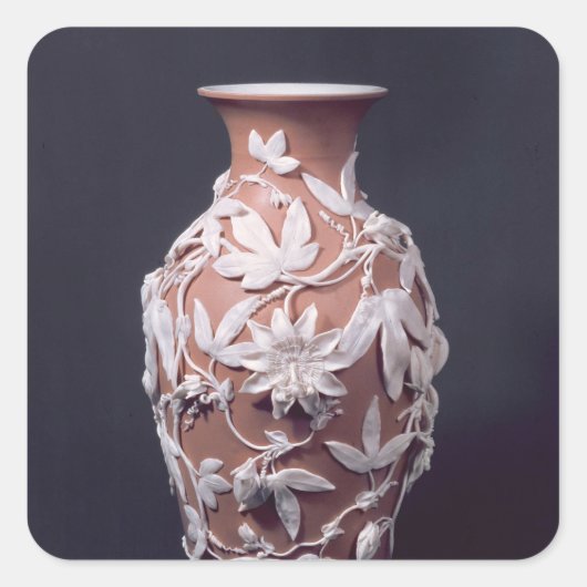 Minton Parian Ware vase, 1894 Vierkante Sticker (Voorkant)