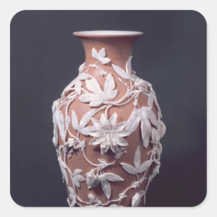 Minton Parian Ware vase, 1894 Vierkante Sticker