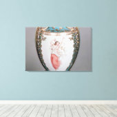 Minton vase, 1862 canvas afdruk (Insitu (Houten vloer))