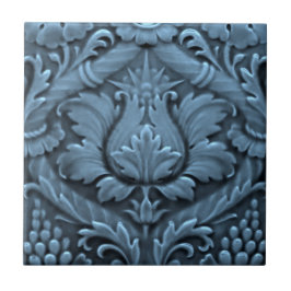 Minton Victoriaans Faux Relief Blue Reproduction Tegeltje