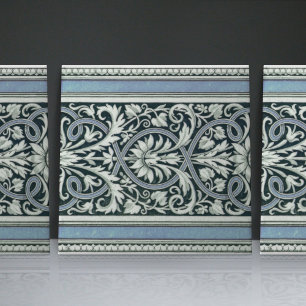 Mintons UK Klassiek Grieks Bloemen Patroon Blauw Tegeltje