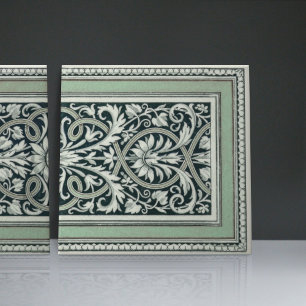 Mintons UK Klassiek Grieks Bloemen Patroon Groen Tegeltje