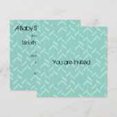 Minty Aqua Abstract Baby shower Kaart (Voorkant / Achterkant)