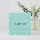 Minty Aqua Abstract Baby shower Kaart (Staand voorkant)