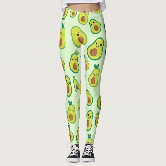 Minty "Avo-Cute" Leggings (Voorkant)