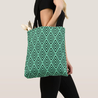 Minty Chevron Print Draagtas