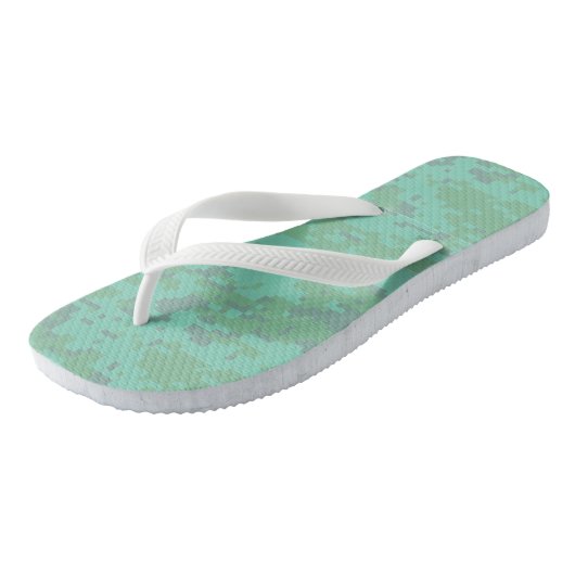 Minty Digital Camo Pattern Teenslippers (Schuin)