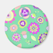 Minty Floral Magnets (Devant)