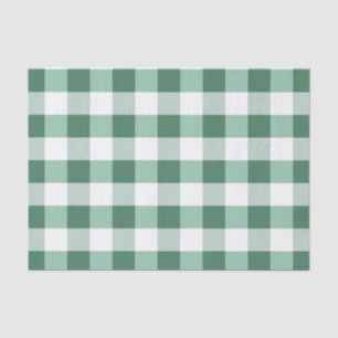 Minty Forest Groene Tartan Plaid Patroon Print Tissuepapier