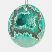 Minty Geode Crystals Keramisch Ornament (Links)