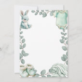 Minty Green Baby Stuff Musulman Faire-part de nais (Dos)