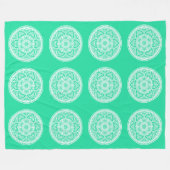 Minty Mandala Fleece Deken (Voorkant (Horizontaal))