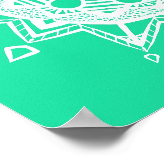 Minty Mandala Poster (Hoek)