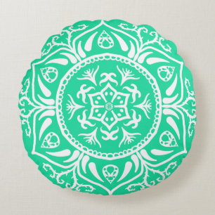 Minty Mandala Rond Kussen