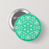 Minty Mandala Ronde Button 5,7 Cm (Voorkant /achterkant)