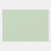 Minty Peach Serenade Wrapping Paper Flat Sheet Set (Voorkant)