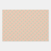 Minty Peach Whimsy Wrapping Paper Flat Sheet Set (Voorkant 2)