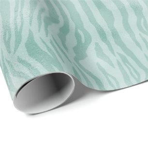 mintzebraafdruk cadeaupapier