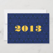 Minuit Gold New Grad Faire-part Chaque année G201 (Dos)